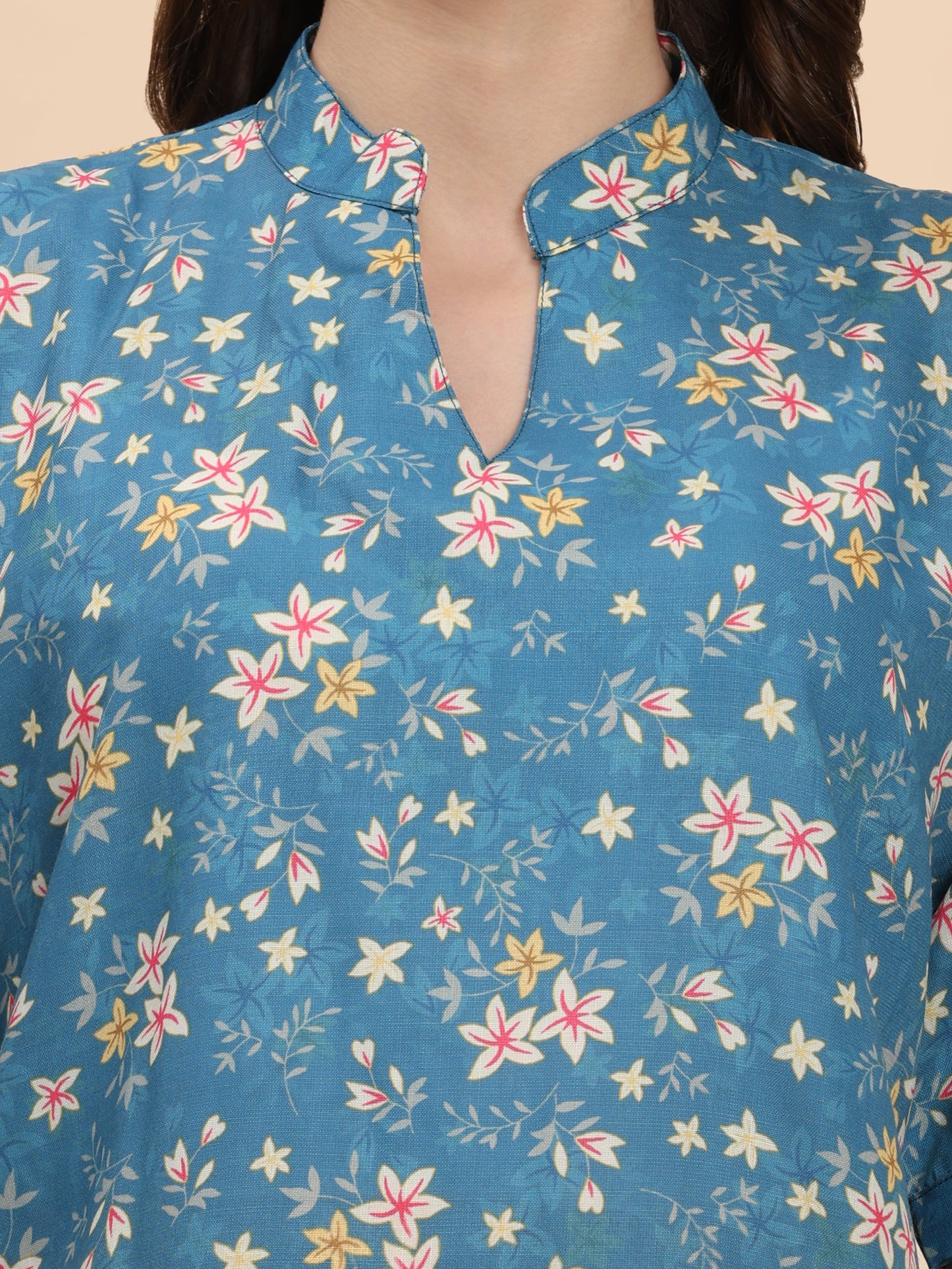 Noia Green & Yellow Floral Ditsy Short Sleeve Top with Trousers