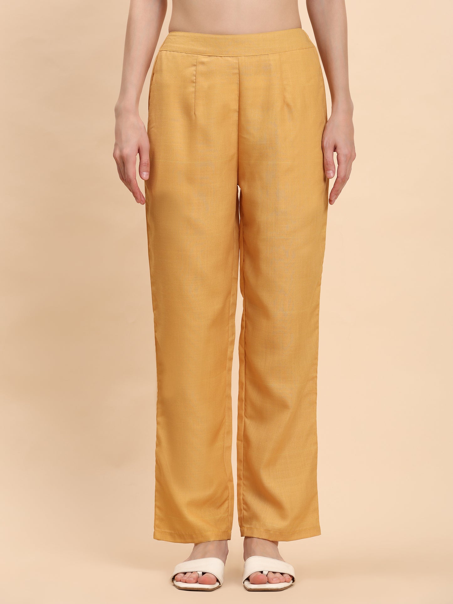Noia Yellow Multi Abstract Floral Short Sleeve Top with Trousers