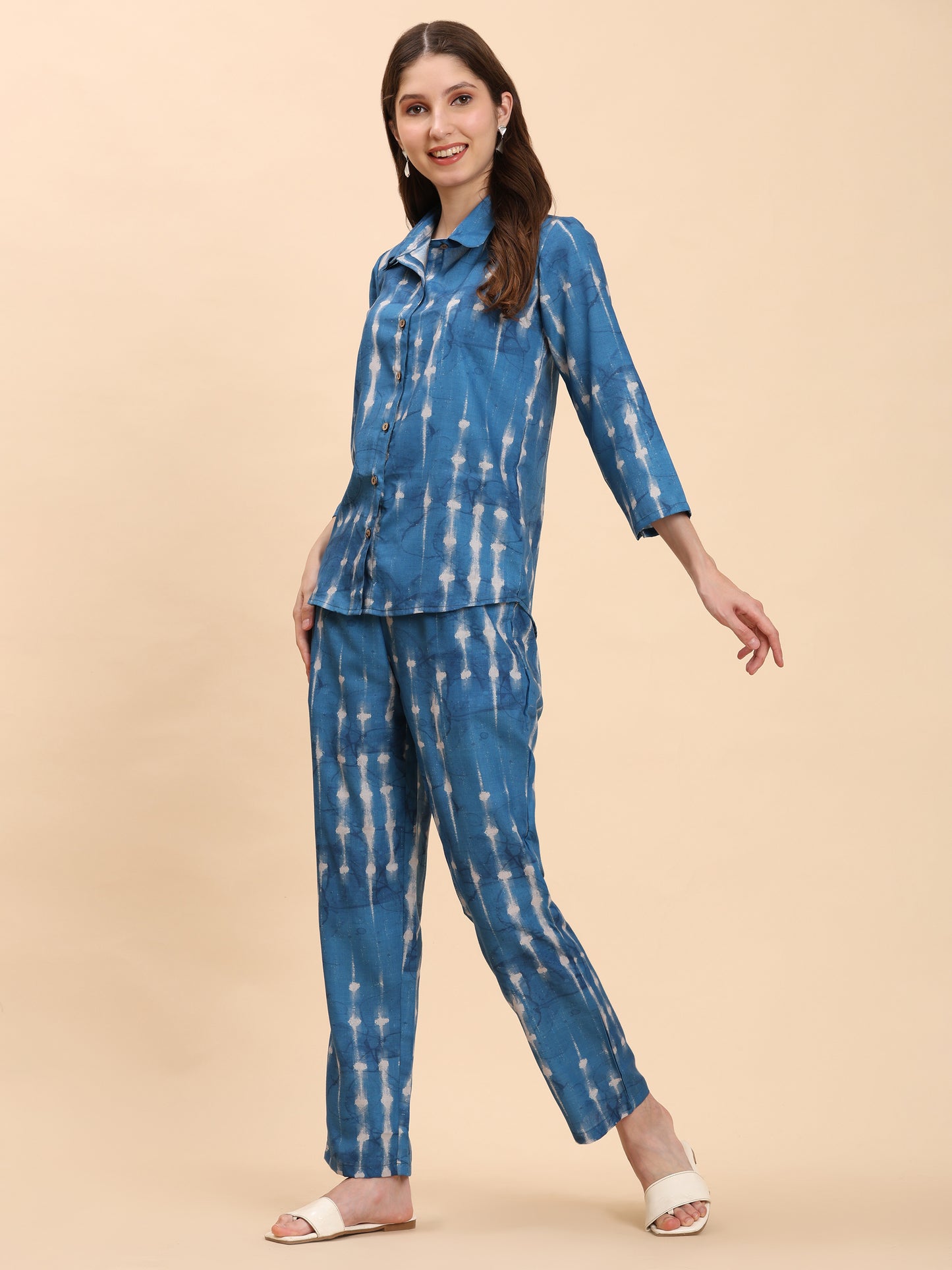 Noia Indigo Shirt with Trousers