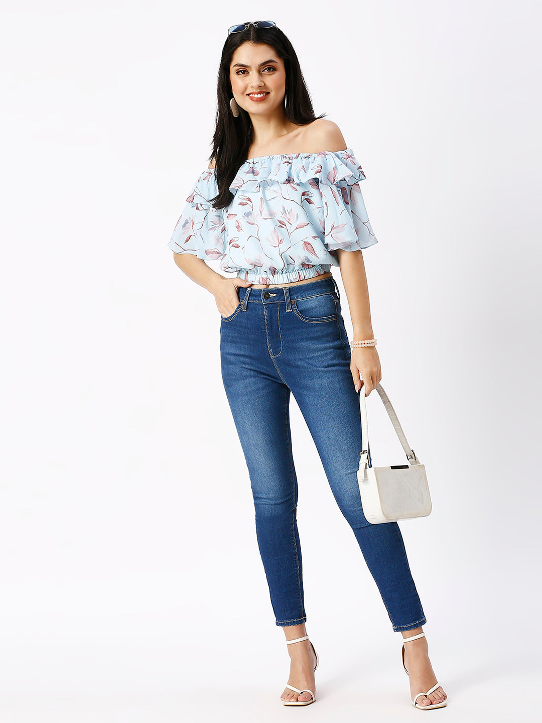 Noia Women Floral Printed Crop Top