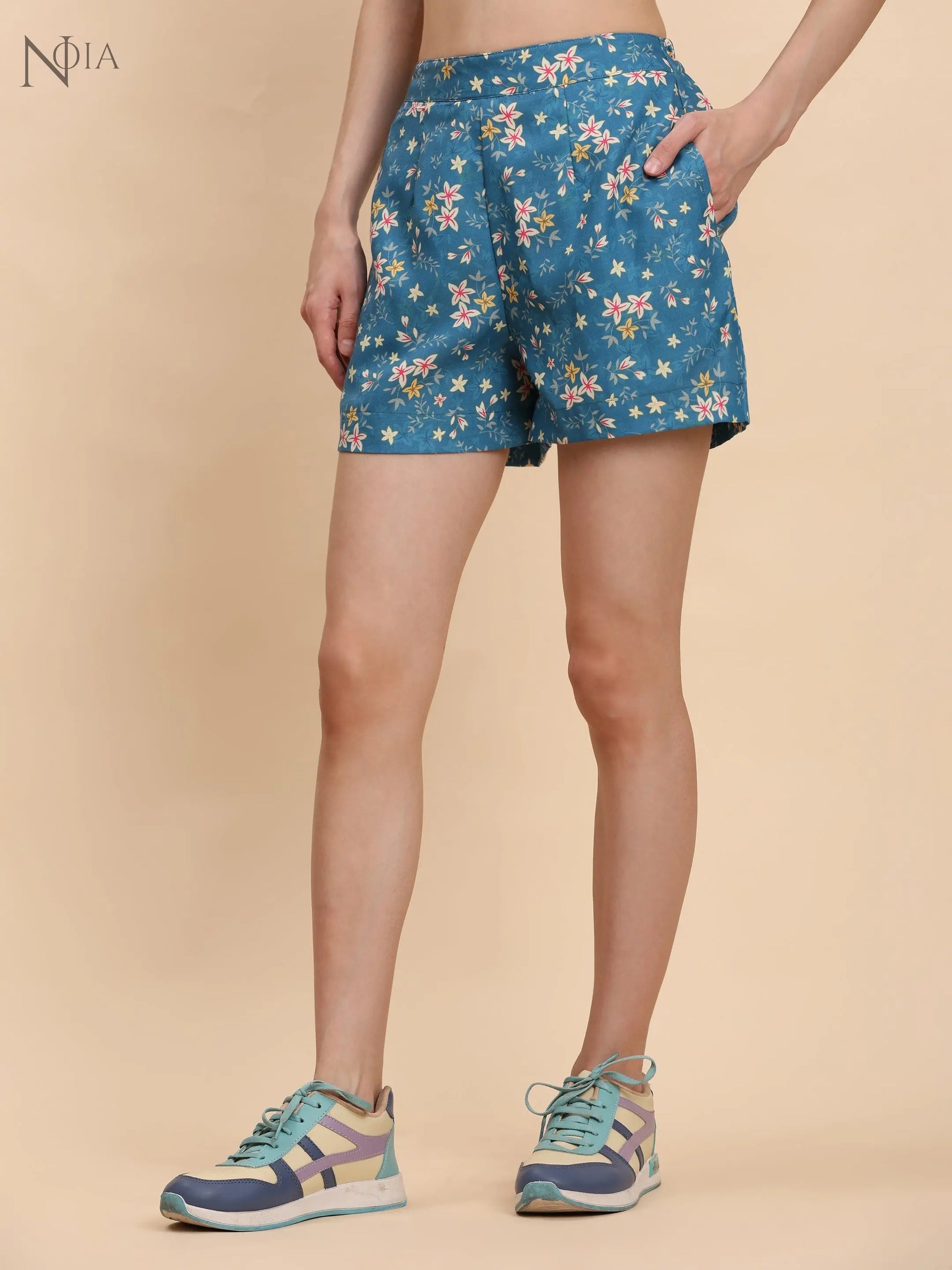 Noia Green & Yellow Floral Ditsy Shirt with Shorts Noia
